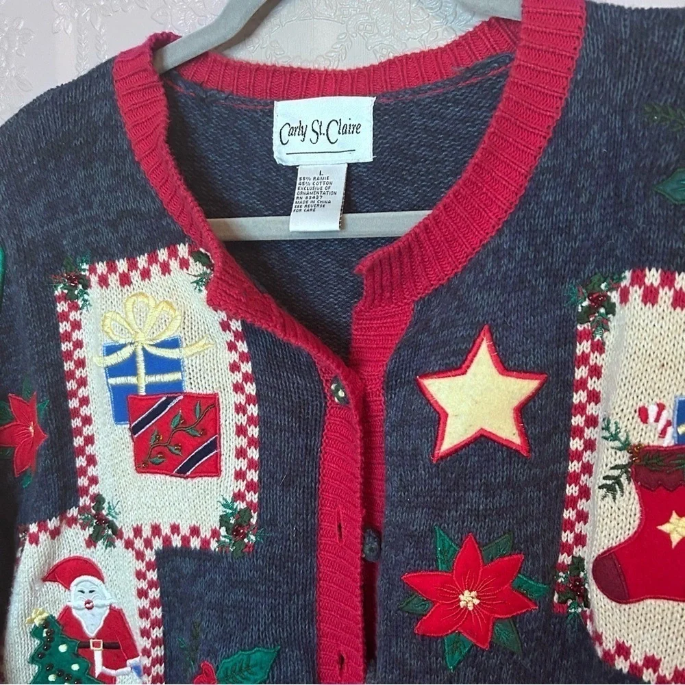 Carly St Clair Large L Christmas Sweater very good condition - Picture 2 of 5